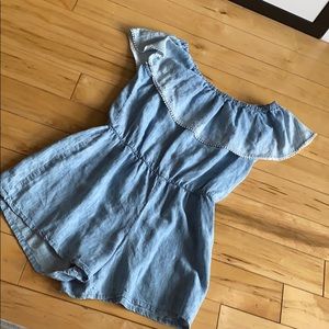 Michael Stars Havana Off the Shoulder Romper Sz L